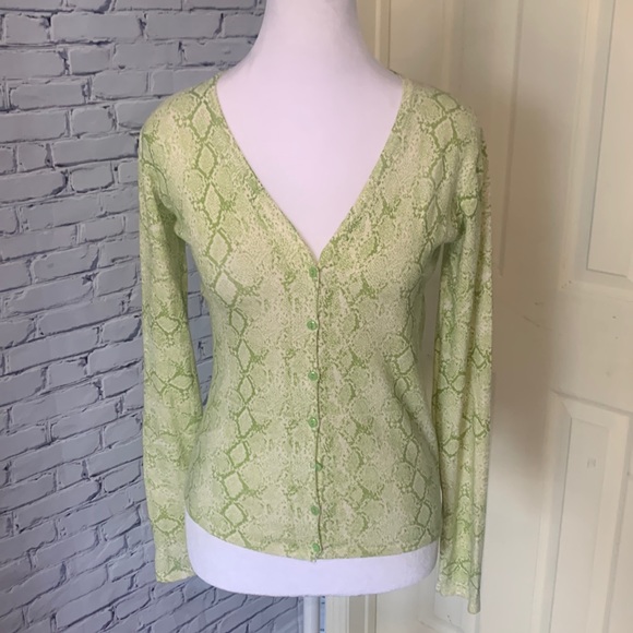 NWOT Le Ciel Bleu Snakeprint Cardigan - Picture 1 of 9